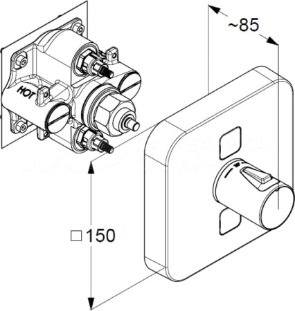 Термостат для ванны Kludi Push 389110538